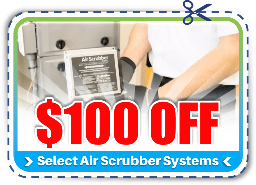 $100 OFF select air scrubber systems coupon from Eco Temp HVAC in Chicago.